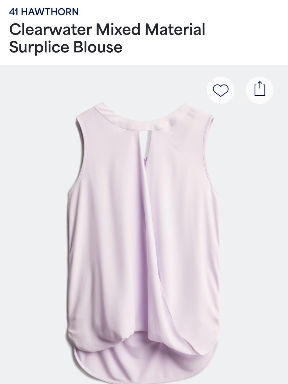 41 Hawthorn Light Purple Sleeveless Blouse